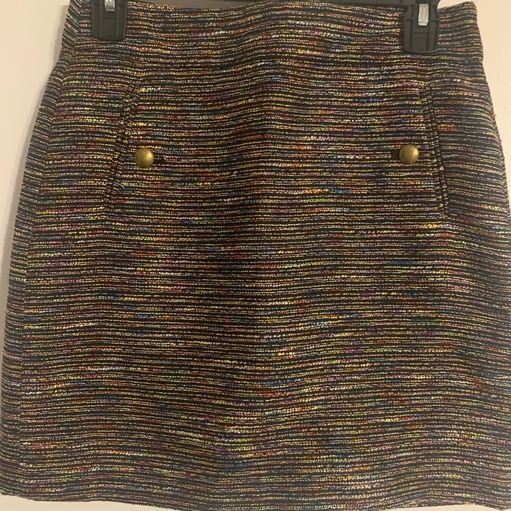 Metallic mini skirt
